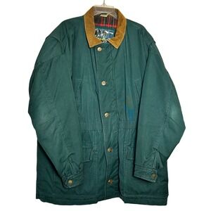 Vintage Urban Equipment Worldwear Barn Jacket Corduroy Collar Plaid Lining XXL